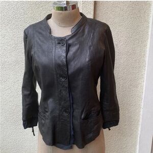 Women’s BLlack Noir Leather Jacket Size EU 38